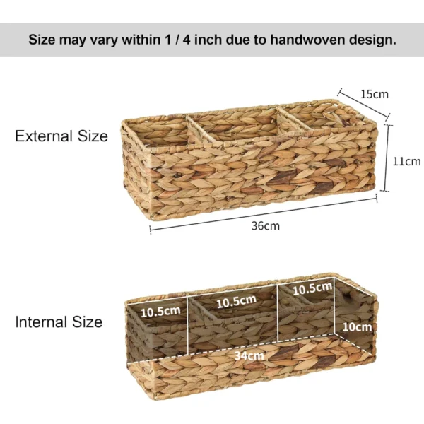 Wicker Toilet Tank Storage Basket