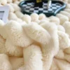 Luxury Faux Rabbit Fur Throw Blanket
