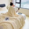 Luxury Faux Rabbit Fur Throw Blanket