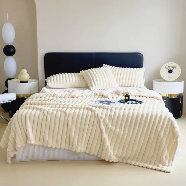 Luxury Faux Rabbit Fur Throw Blanket